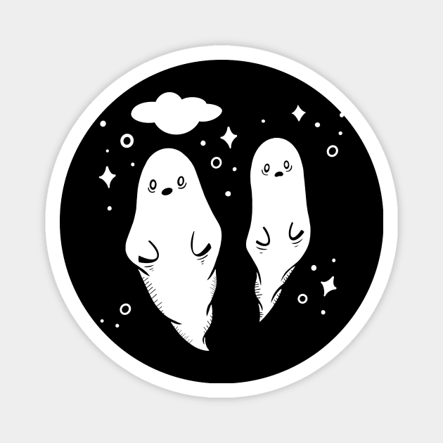 Spooky Ghosts in the Night Sky Magnet by This Is Sian Ellis